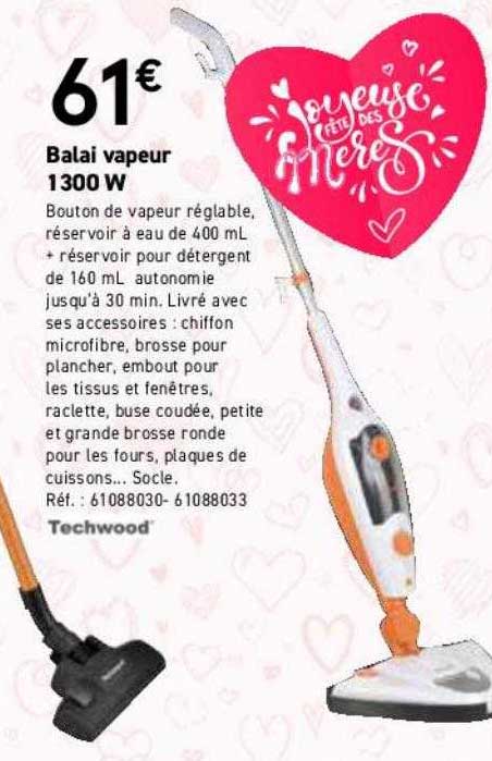balai vapeur 1300w techwood