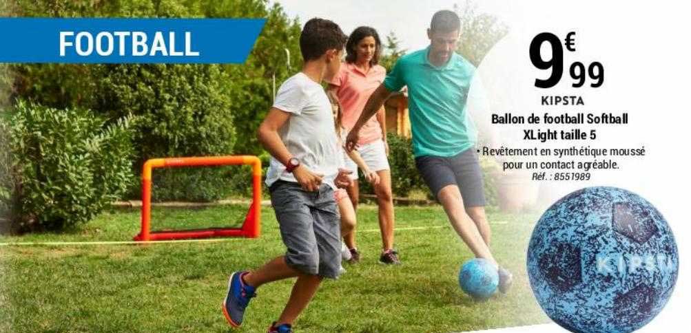 ballon de football softball xlight taille 5 kipsta