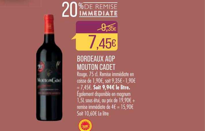 bordeaux aop mouton cadet