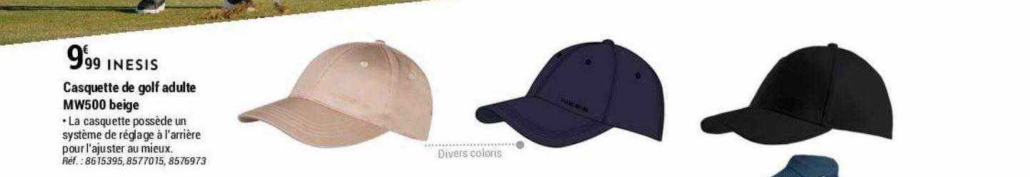 Casquette De Golf Adulte Mw500 Beige Inesis