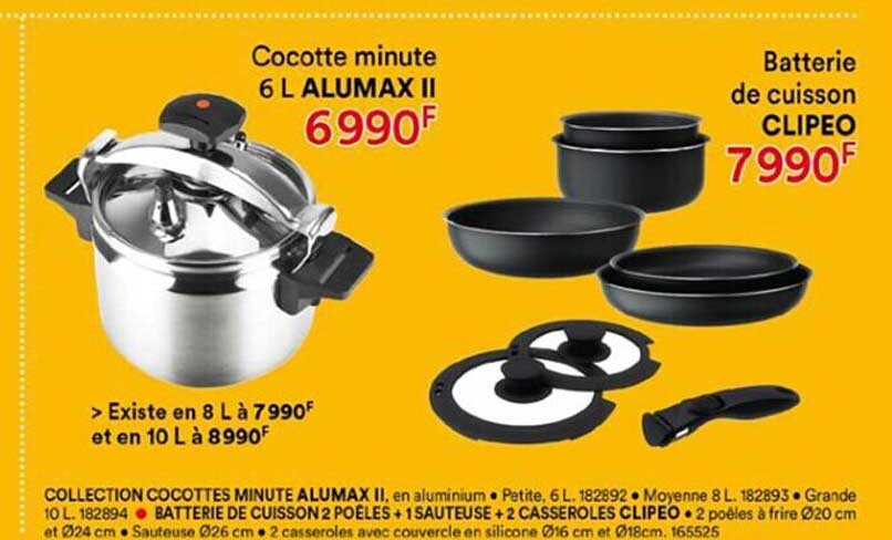 Cocotte Minute 6l Alumax II, Batterie De Cuisson Clipeo