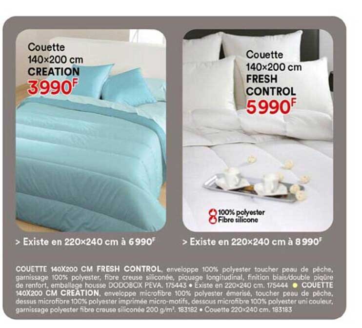 couette 140 x 200 cm création, couette 140 x 200 cm fresh control