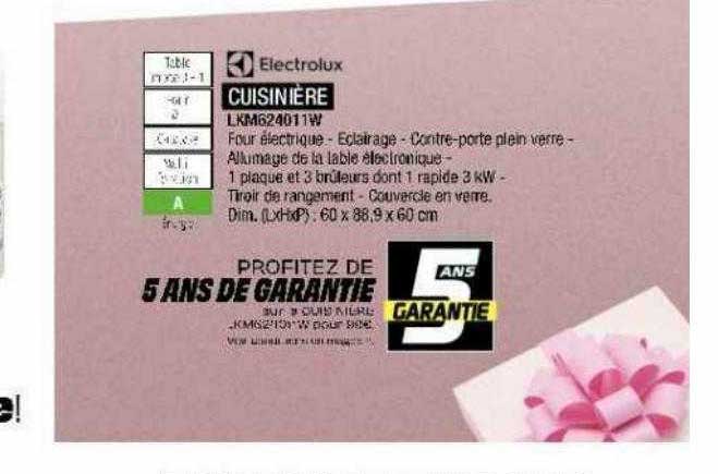 Cuisinière Electrolux