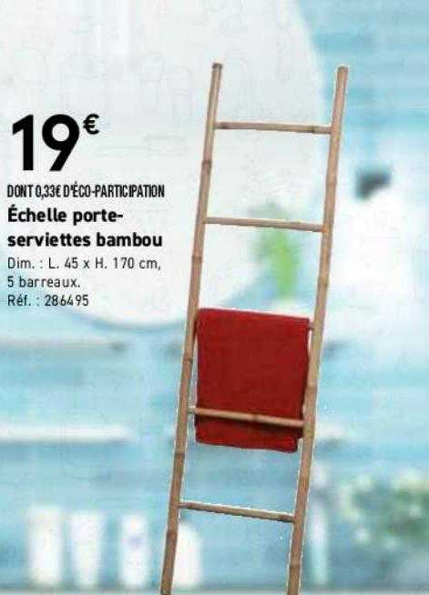 échelle porte-serviettes bambou