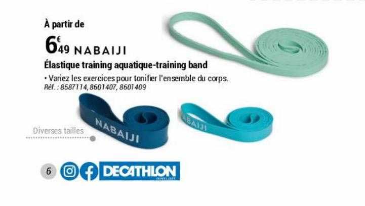 élastique training aquatique-training band nabaiji