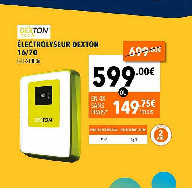 électrolyseur dexton 16-70