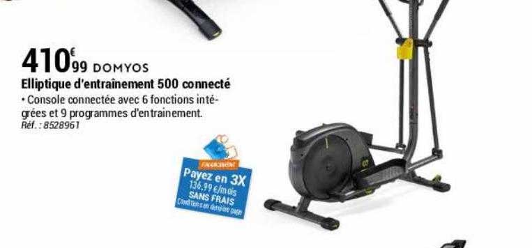 elliptique d'entraînement 500 connecté domyos