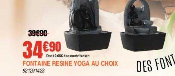 Fontaine Résine Yoga Au Choix