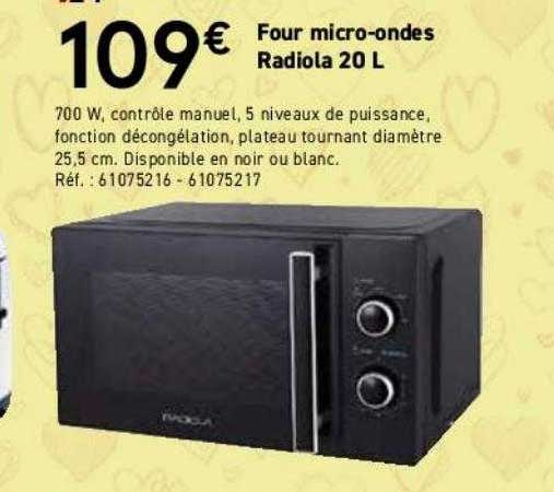 four micro-ondes radiola 20l