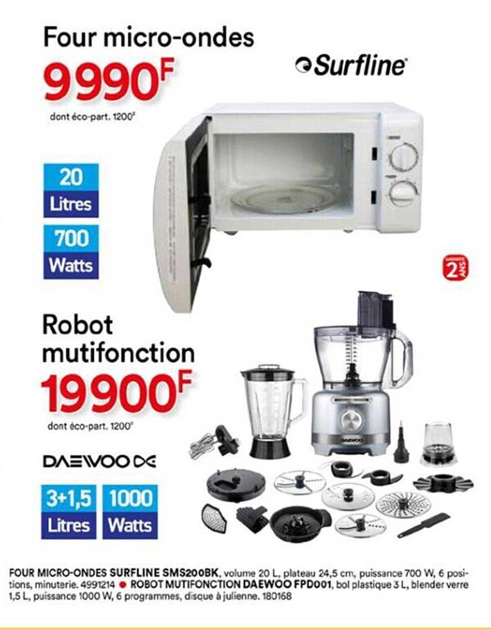 four micro-ondes surfline, robot multifonction daewoo