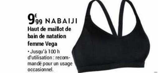 Haute De Miallot De Bain De Natation Femme Vega Nabaiji