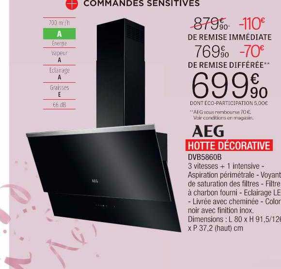 hotte décorative aeg