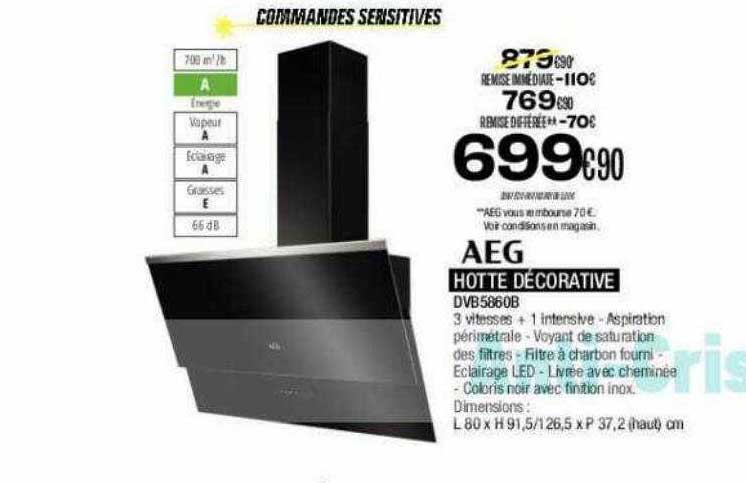 hotte décorative aeg