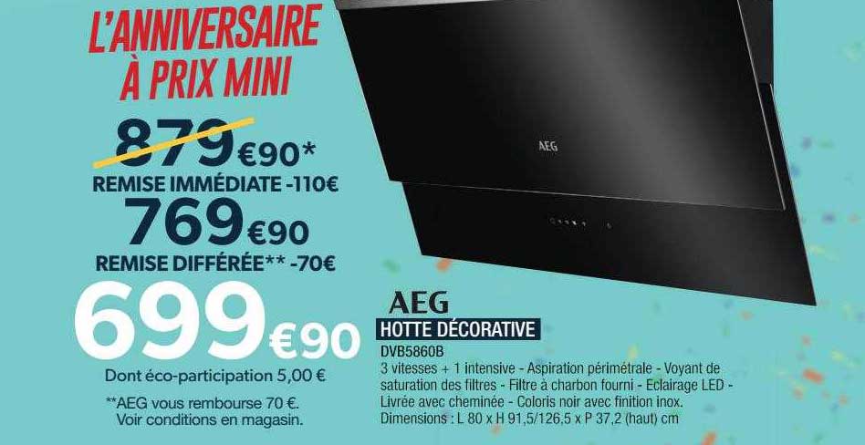 hotte décorative aeg