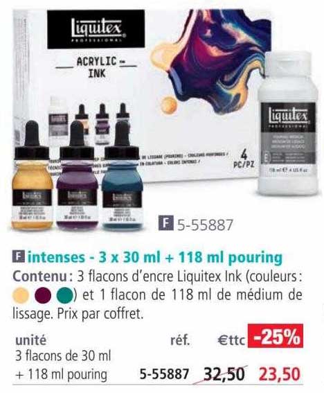 intenses - 3 x 30 ml + 118 ml pouring liquitex
