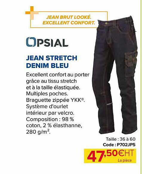 Jean Stretch Denim Bleu Opsial