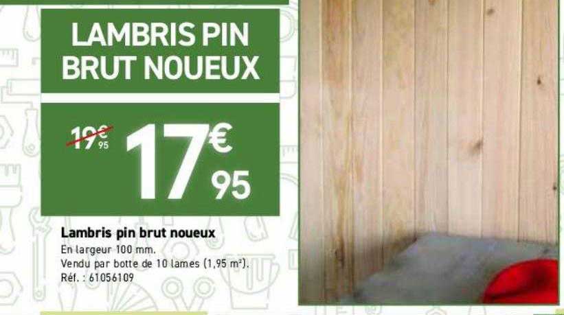 lambris pin brut noueux
