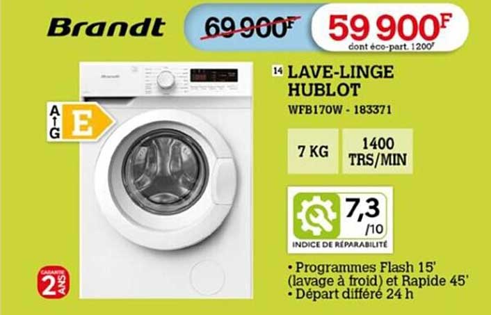 lave-linge hublot brandt