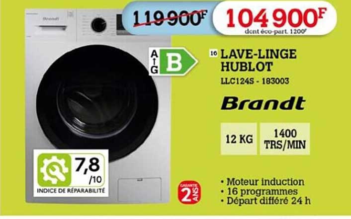 lave-linge hublot brandt