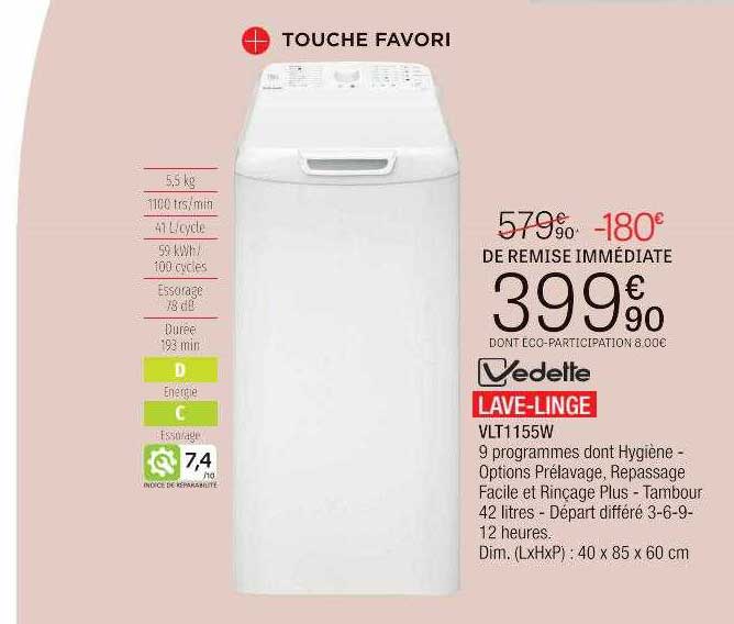 lave-linge vedette