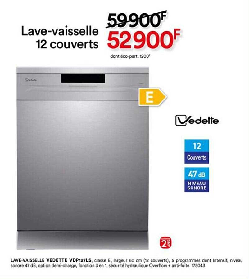 lave-vaisselle 12 couverts vedette