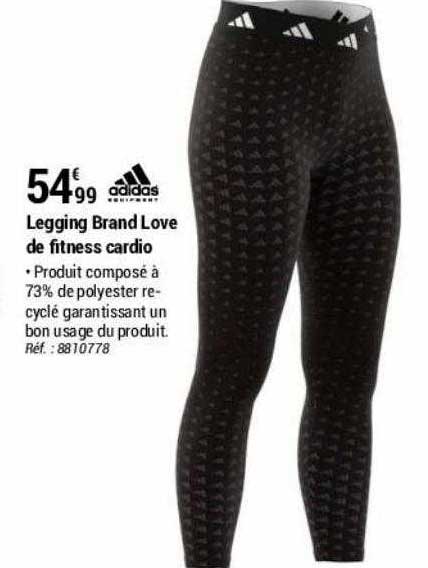 legging brand love de fitness cardio adidas
