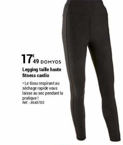legging taille haute fitness cardio domyos
