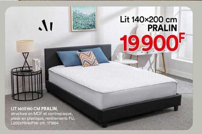 Lit 140 X 200 Cm Pralin