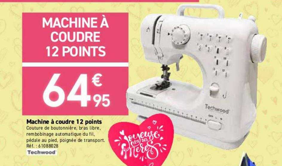 machine à coudre 12 points techwood