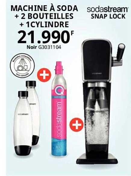 machine à soda + 2 bouteilles + 1 cylindre sodastream
