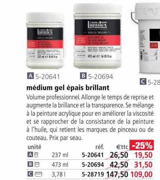 médium gel épais brillant