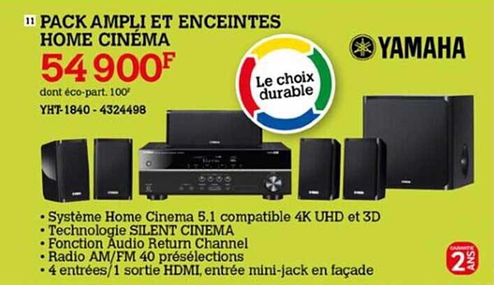 pack ampli et enceintes home cinéma yamaha