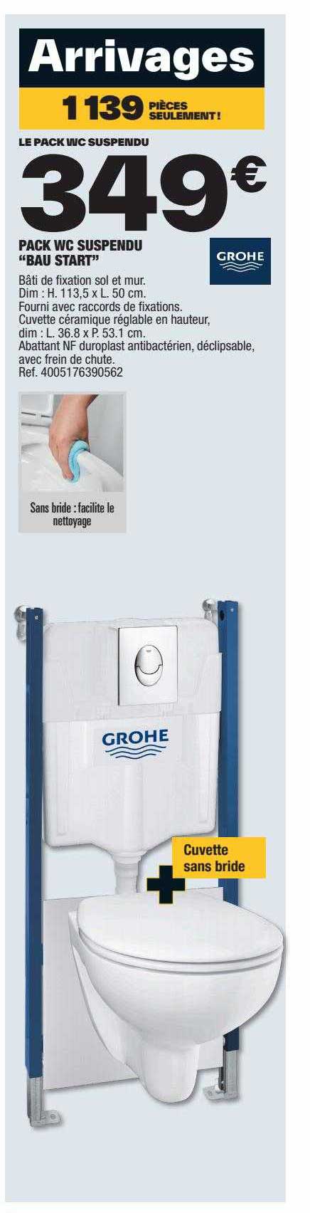 pack wc suspendu "bau start" grohe
