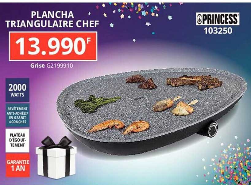 plancha triangulaire chef princess