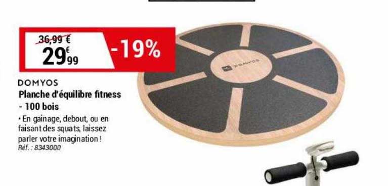 planche d'équilibre fitness - 100 bois domyos