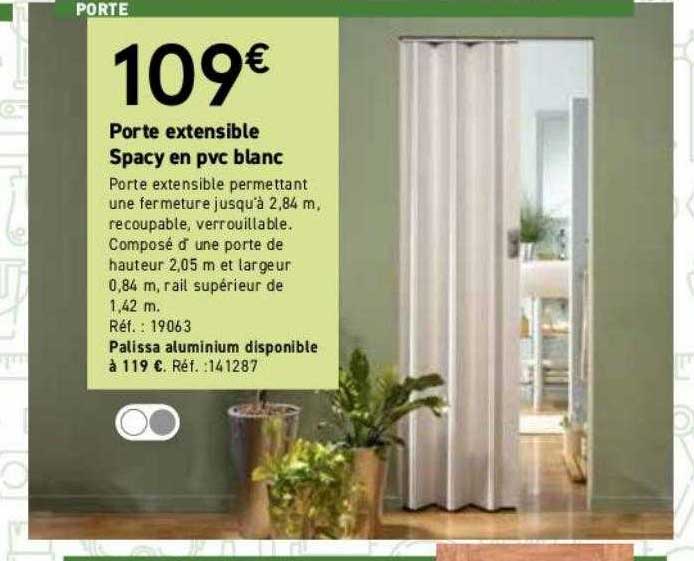 Porte Extensible Spacy En Pvc Blanc