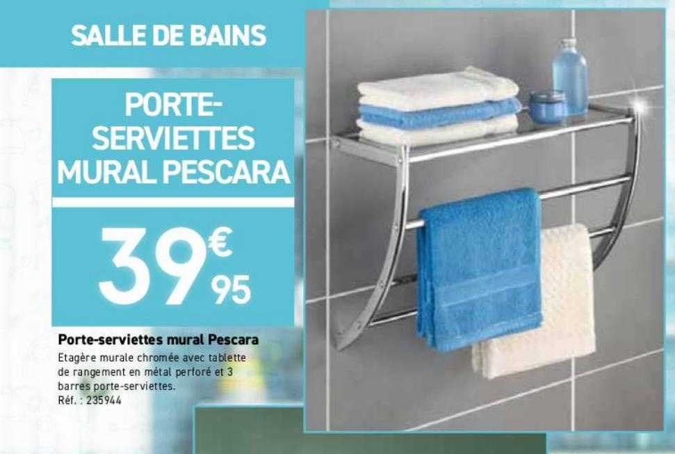 porte-serviettes mural pescara
