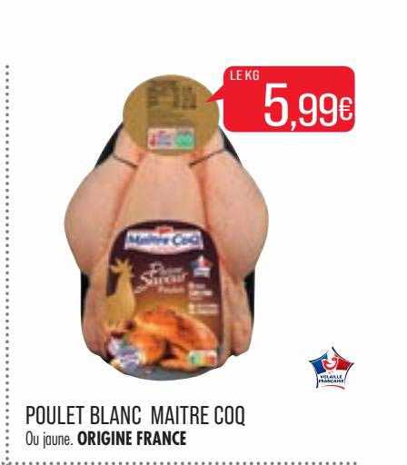 poulet blanc maître coq