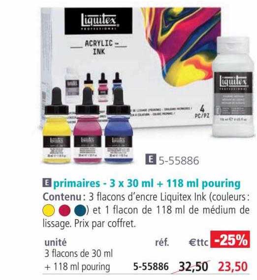 primaires - 3 x 30 ml + 118 ml pouring