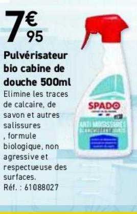 pulvérisateur bio cabine de douche 500ml spado