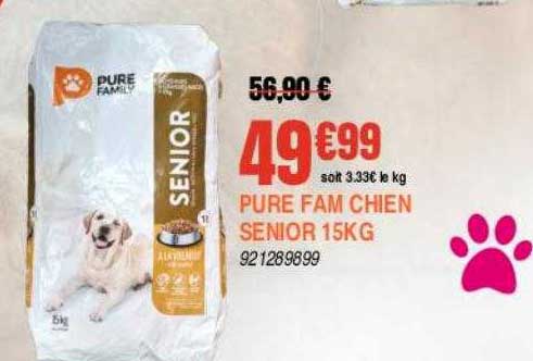 pure fam chien senior 15 kg