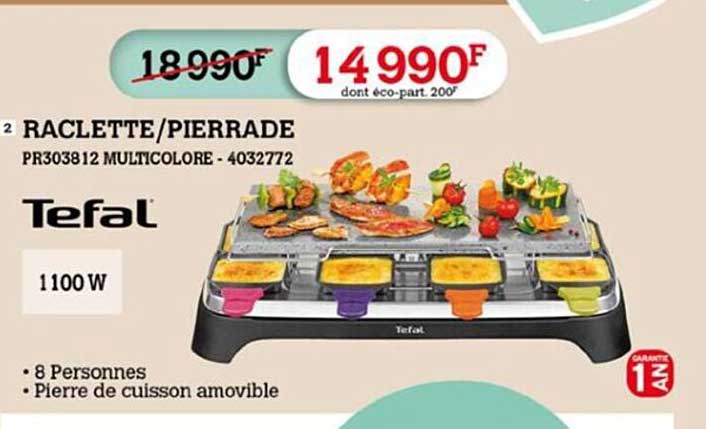 Raclette-pierrade Tefal