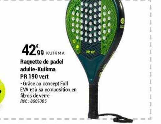 Raquette De Padel Adulte-kuikma Pr 190 Vert