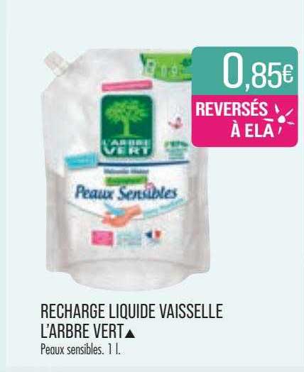 recharge liquide vaisselle l'arbre vert