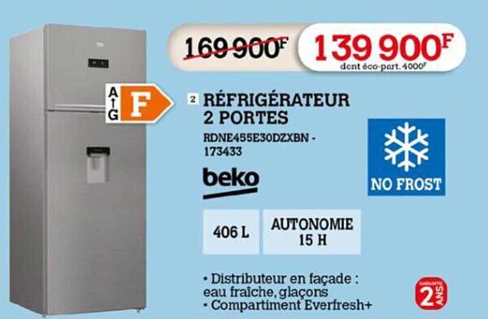 Réfrigérateur 2 Portes Beko