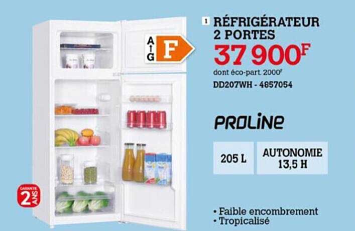 Réfrigérateur 2 Portes Proline