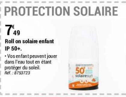 roll on solaire enfant ip 50+