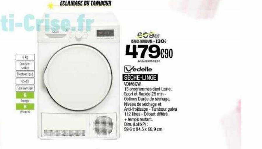 sèche-linge vedette