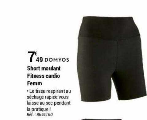 short moulant fitness cardio femme domyos