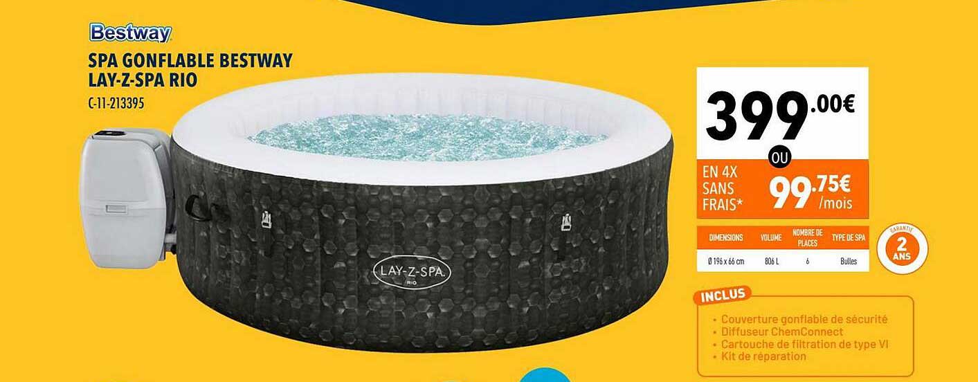 spa gonflable bestway lay-z-spa rio